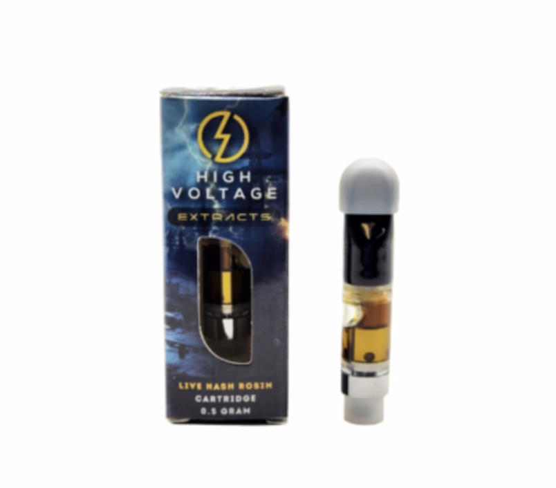 High Voltage Extracts Live Hash Rosin Cart - Girl Scout Platinum