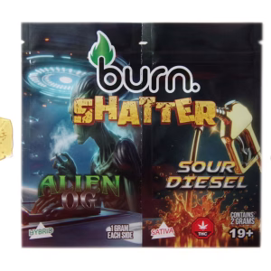 Burn Shatter 2 Grams - Alien OG + Sour Diesel