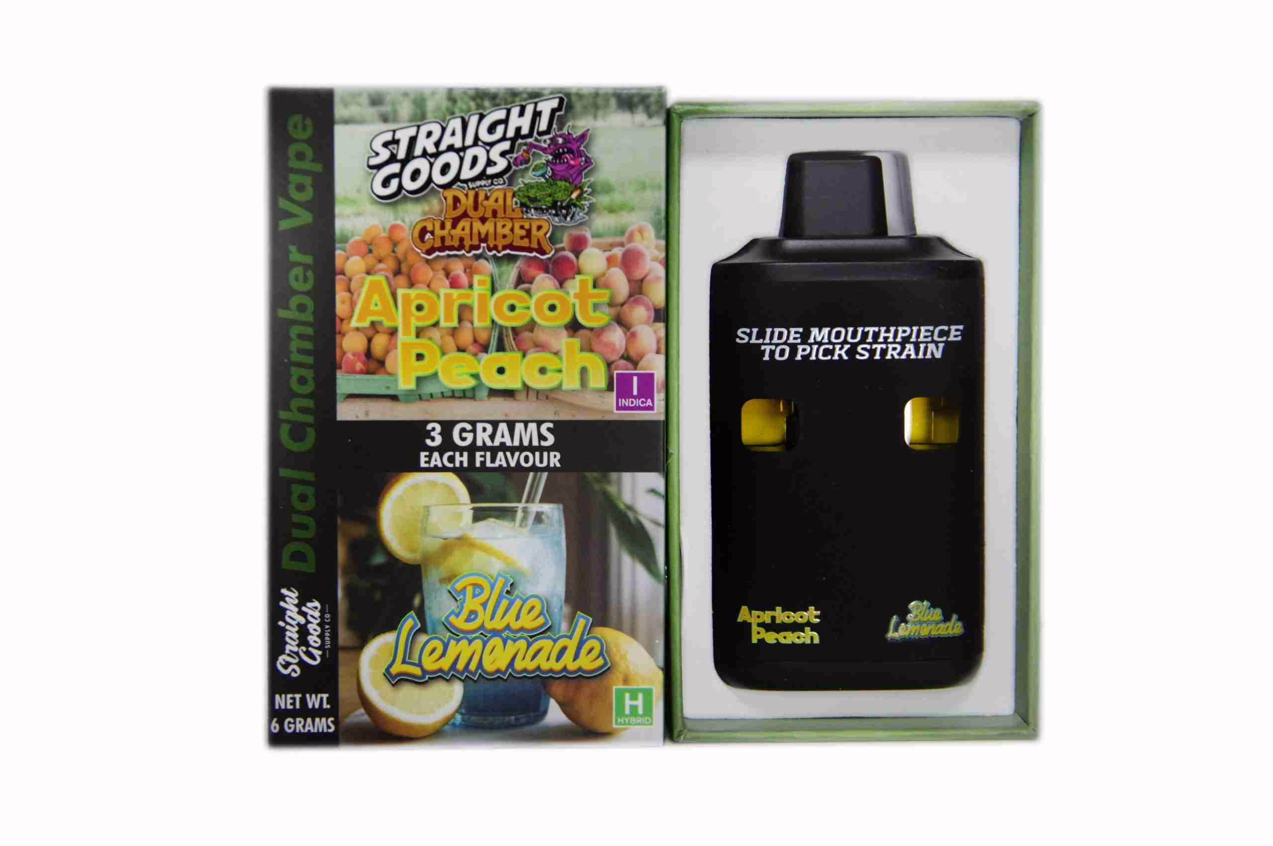 Straight Goods Dual Chamber Pen (6g) - Apricot Peach + Blue Lemonade