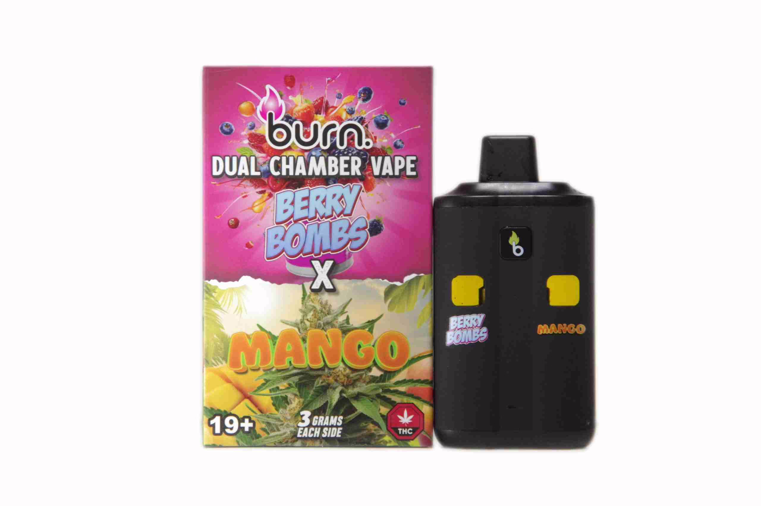 Burn Dual Chamber Pen 6g - Berry Bomb (S) + Mango (I)