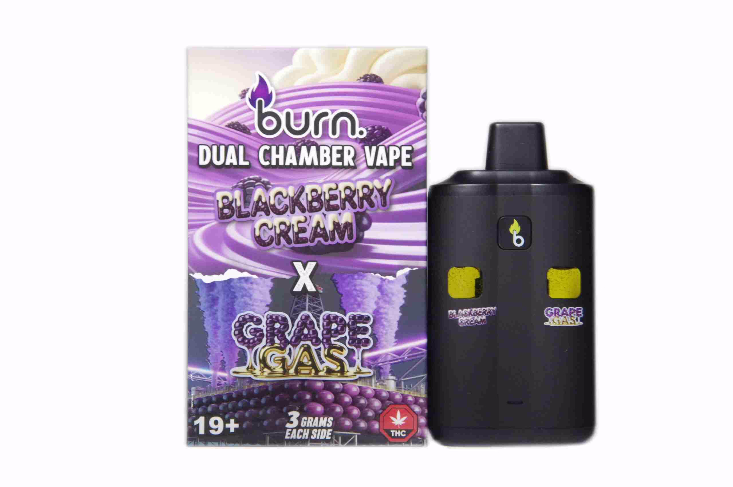 Burn Dual Chamber Pen 6g - Blackberry Cream (I) + Grape Gas (I)