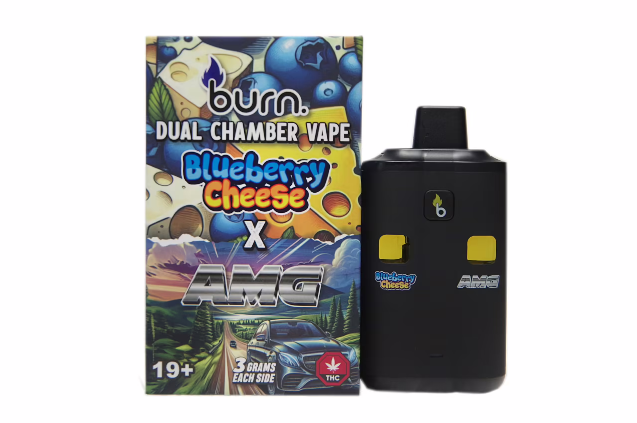 Burn Dual Chamber Pen 6g - Blueberry Cheese (I) + AMG (S)