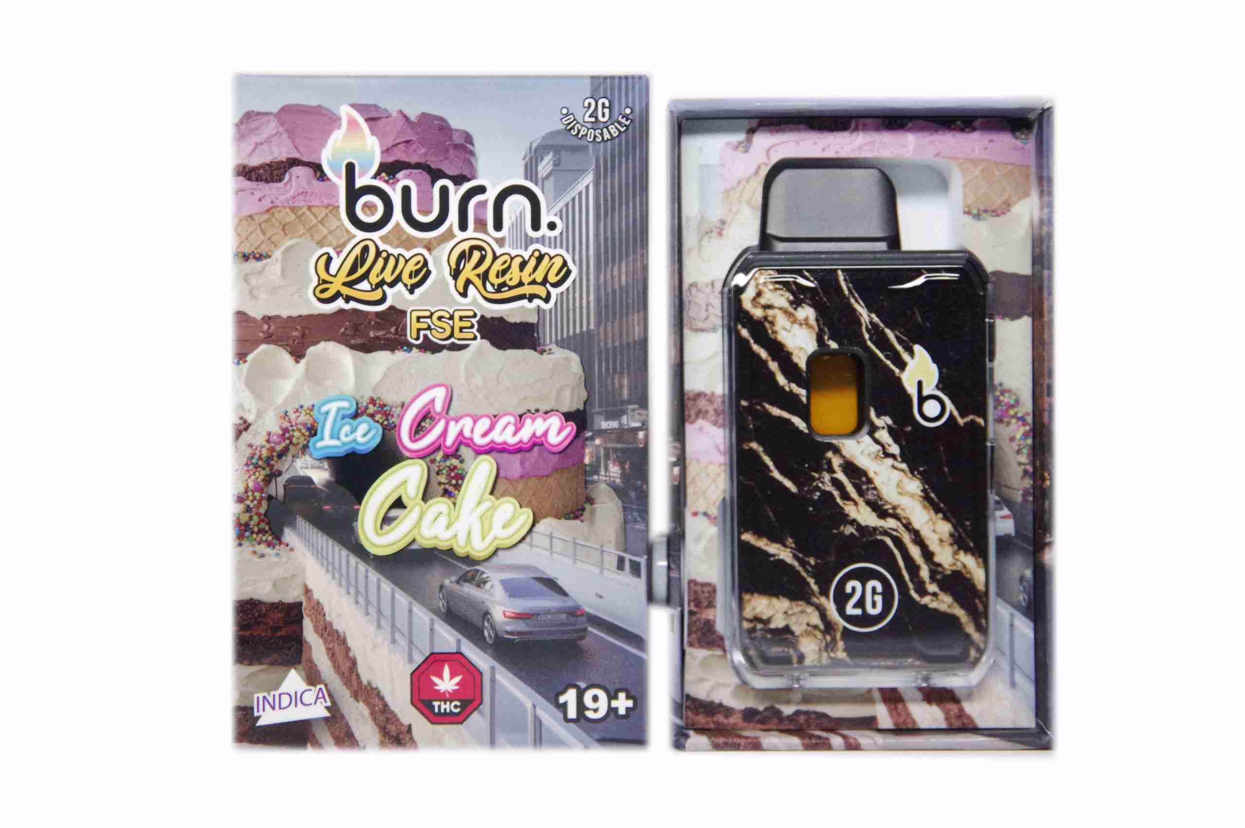 Burn Live Resin FSE Disposable Pen 2g - Ice Cream Cake