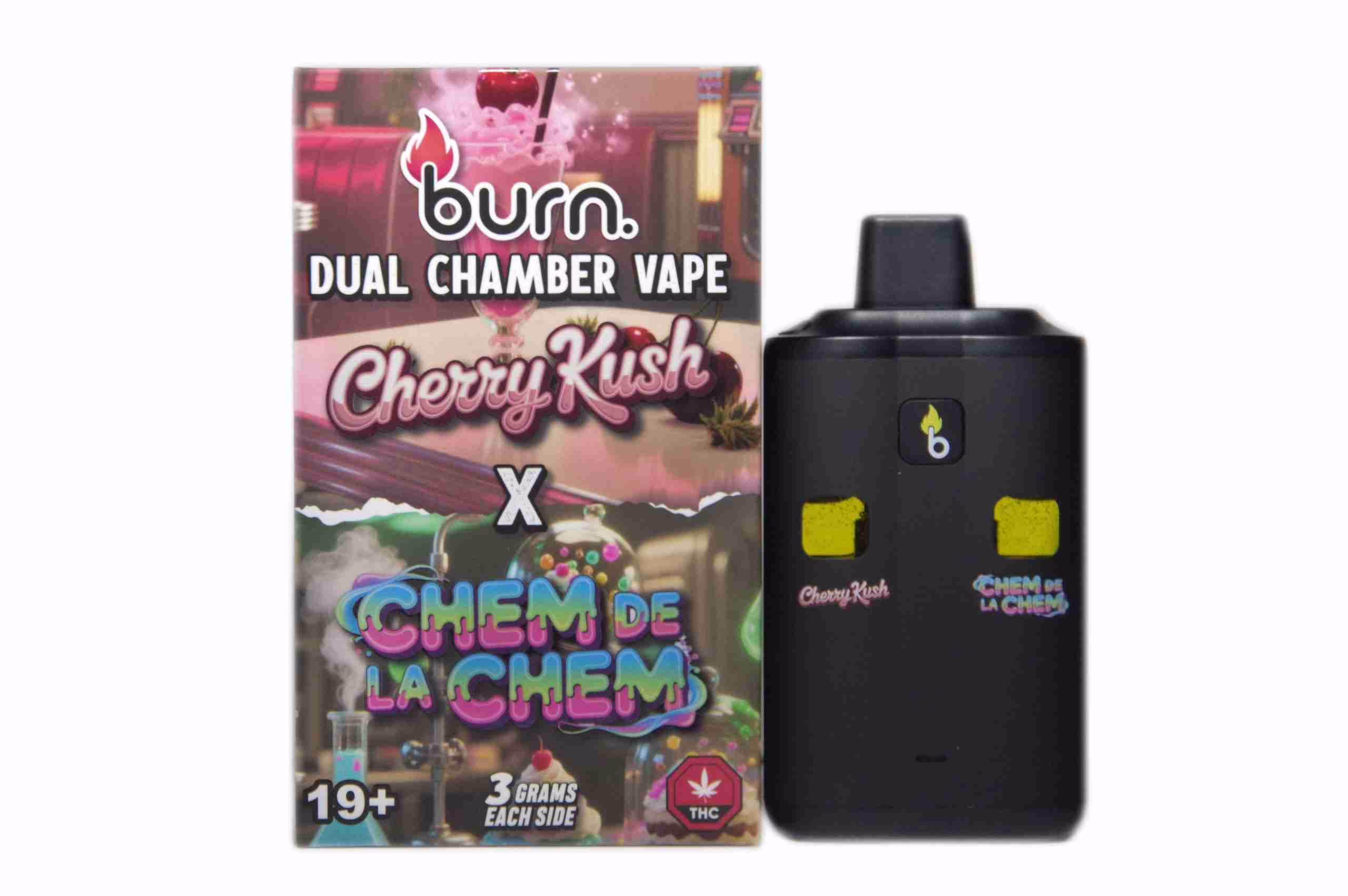 Burn Dual Chamber Pen 6g - Cherry Kush (H) + Chem De La Chem (S)
