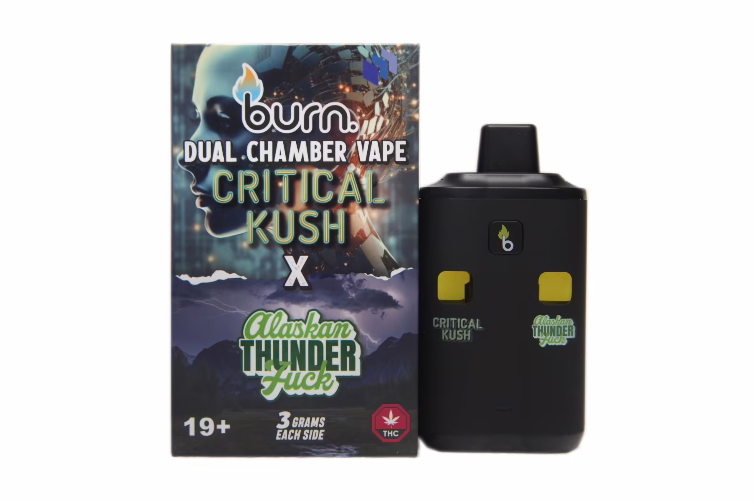 Burn Dual Chamber Pen 6g - Critical Kush (I) + Alaskan Thunder Fuck (H)