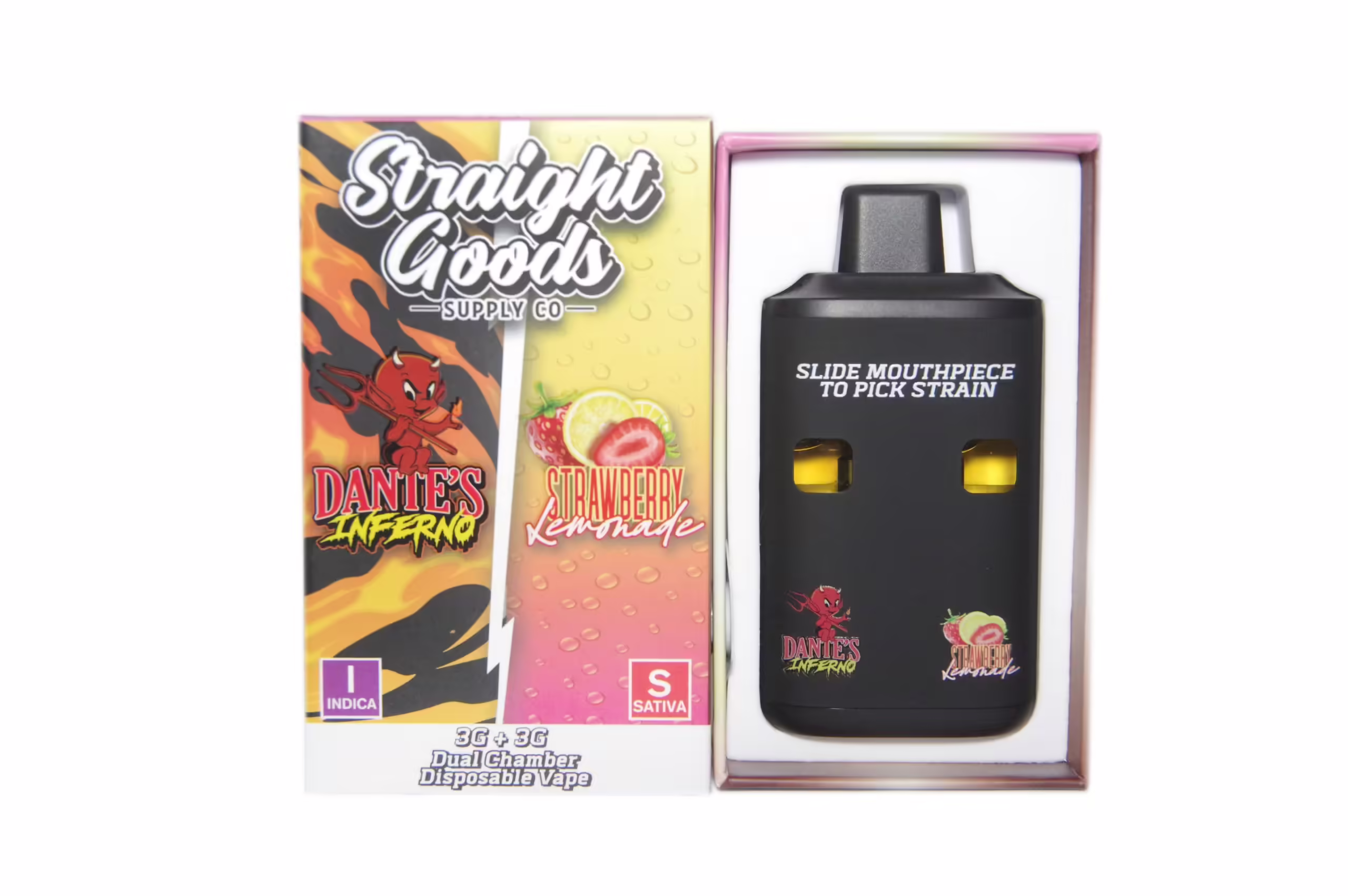 Straight Goods Dual Chamber Pen (6g) - Dante's Inferno + Strawberry Lemonade