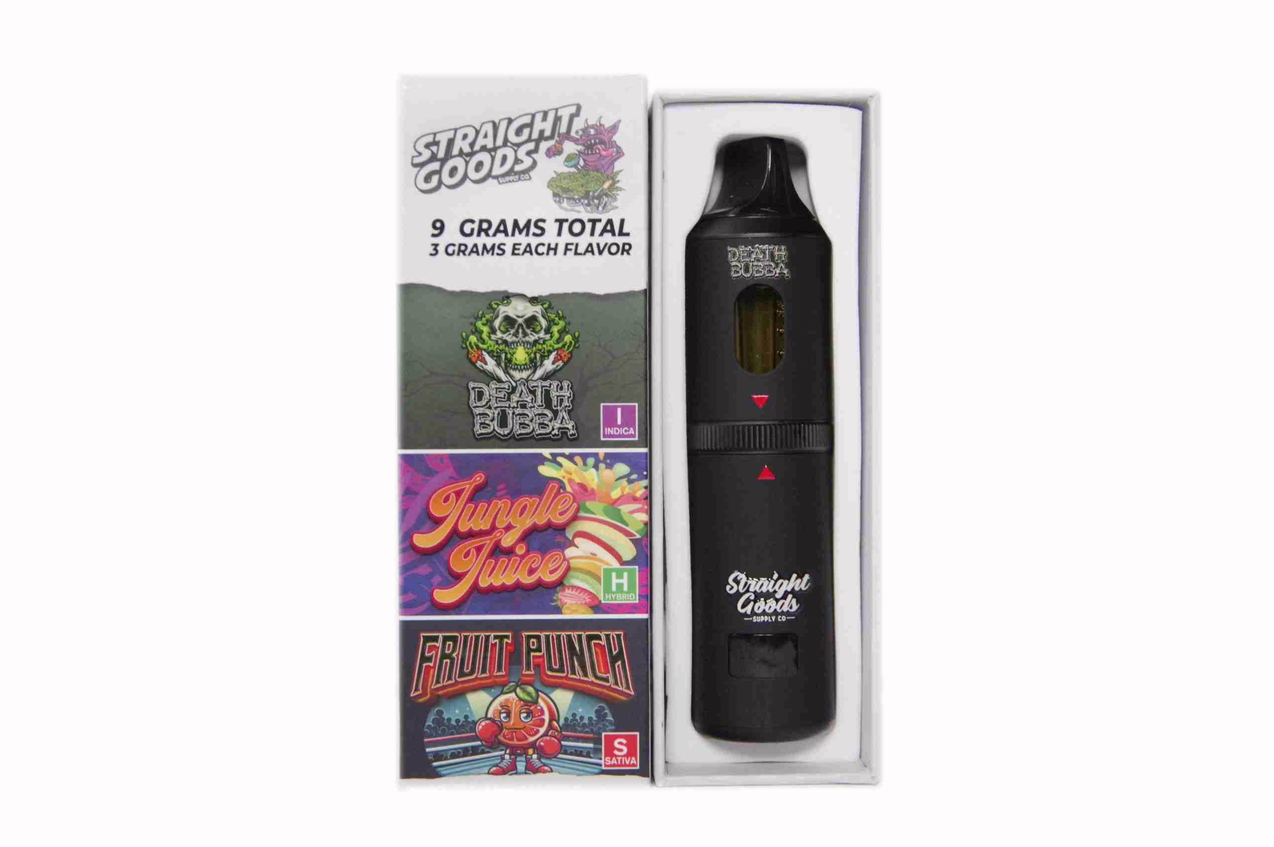 Straight Goods Triple Chamber Pen (9g) - Death Bubba + Fruit Punch + Jungle Juice