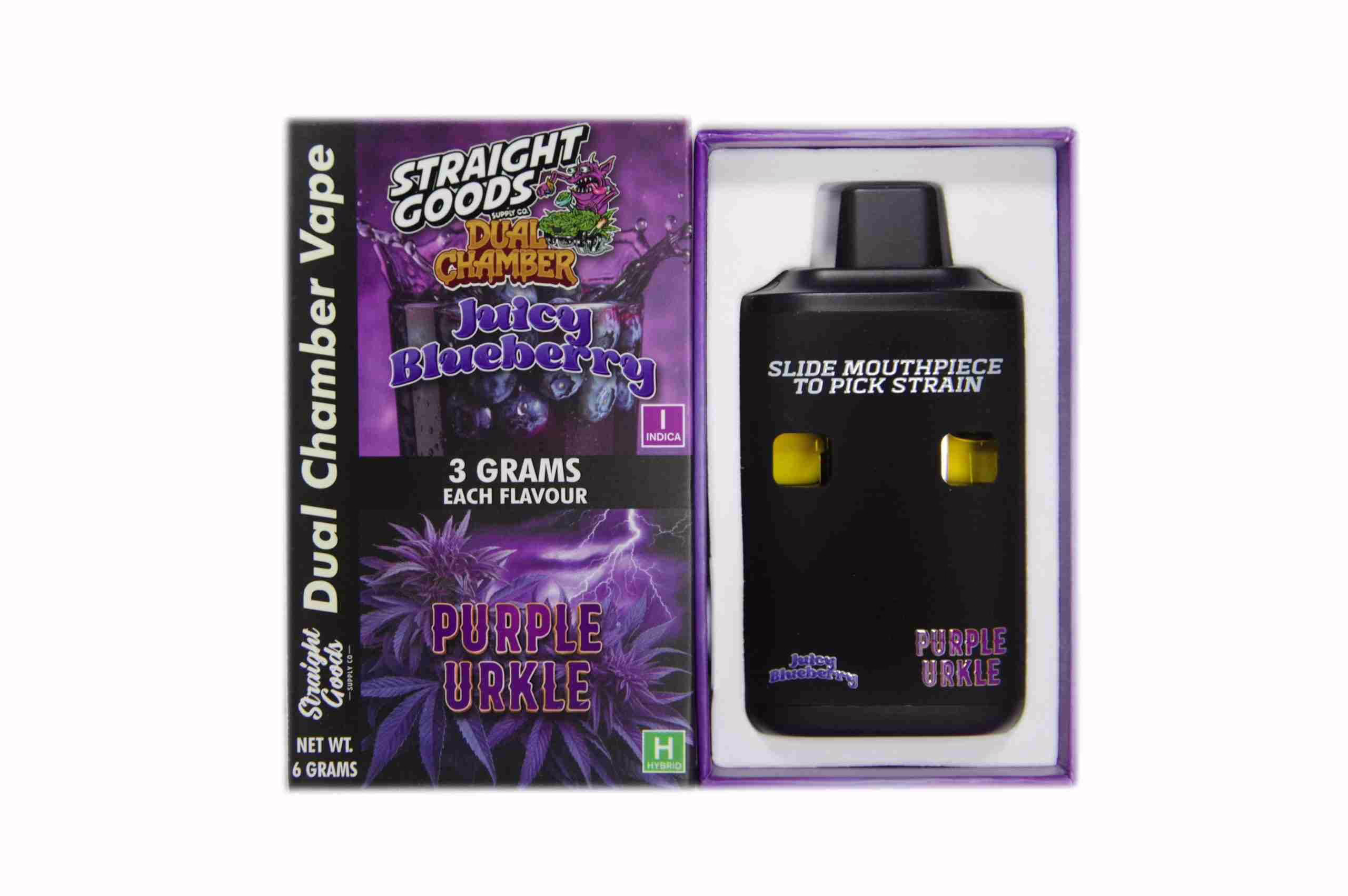 Straight Goods Dual Chamber Pen (6g) - Juicy Blueberry + Purple Urkle