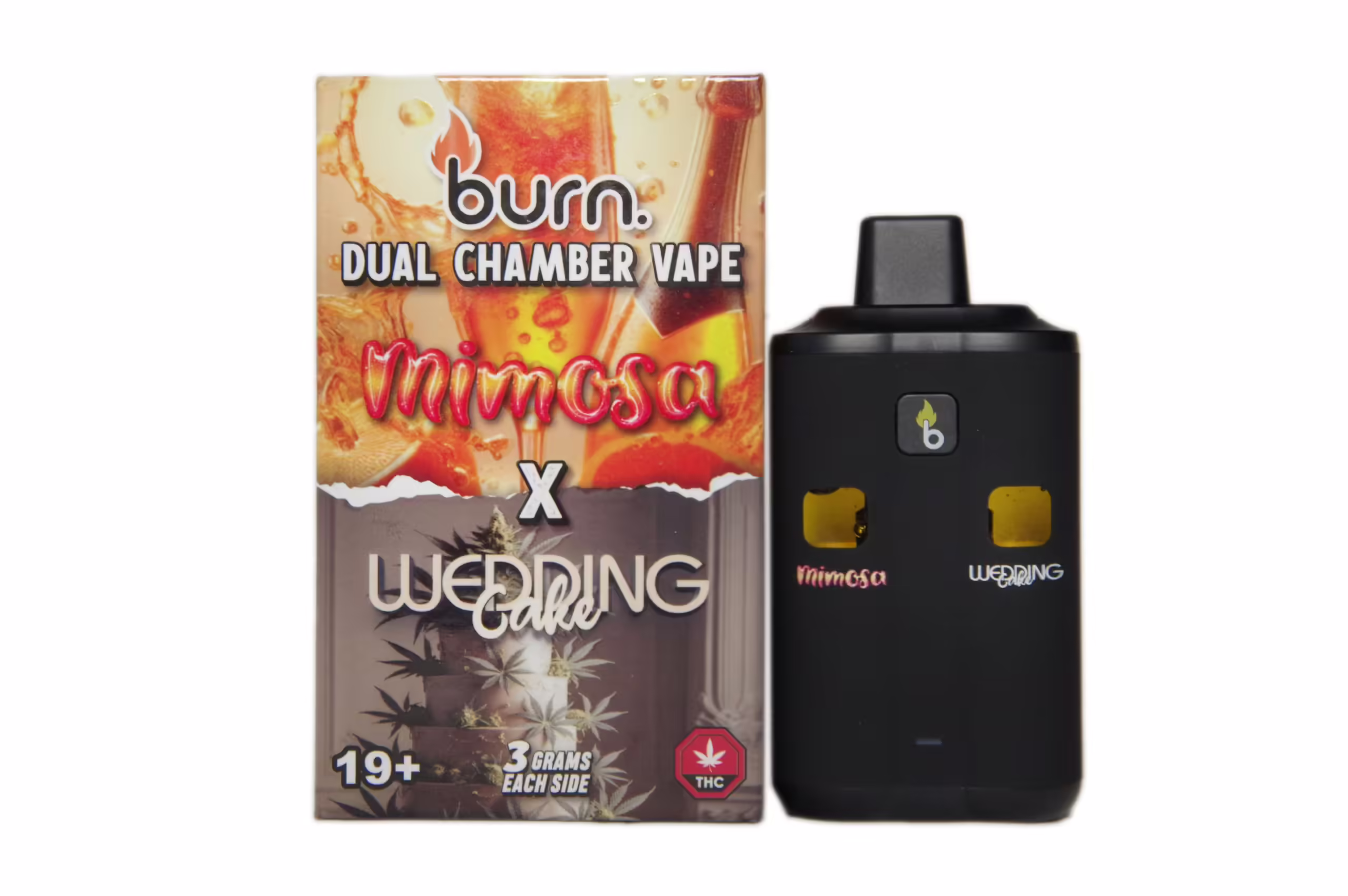 Burn Dual Chamber Pen 6g - Mimosa (H) + Wedding Cake (I)