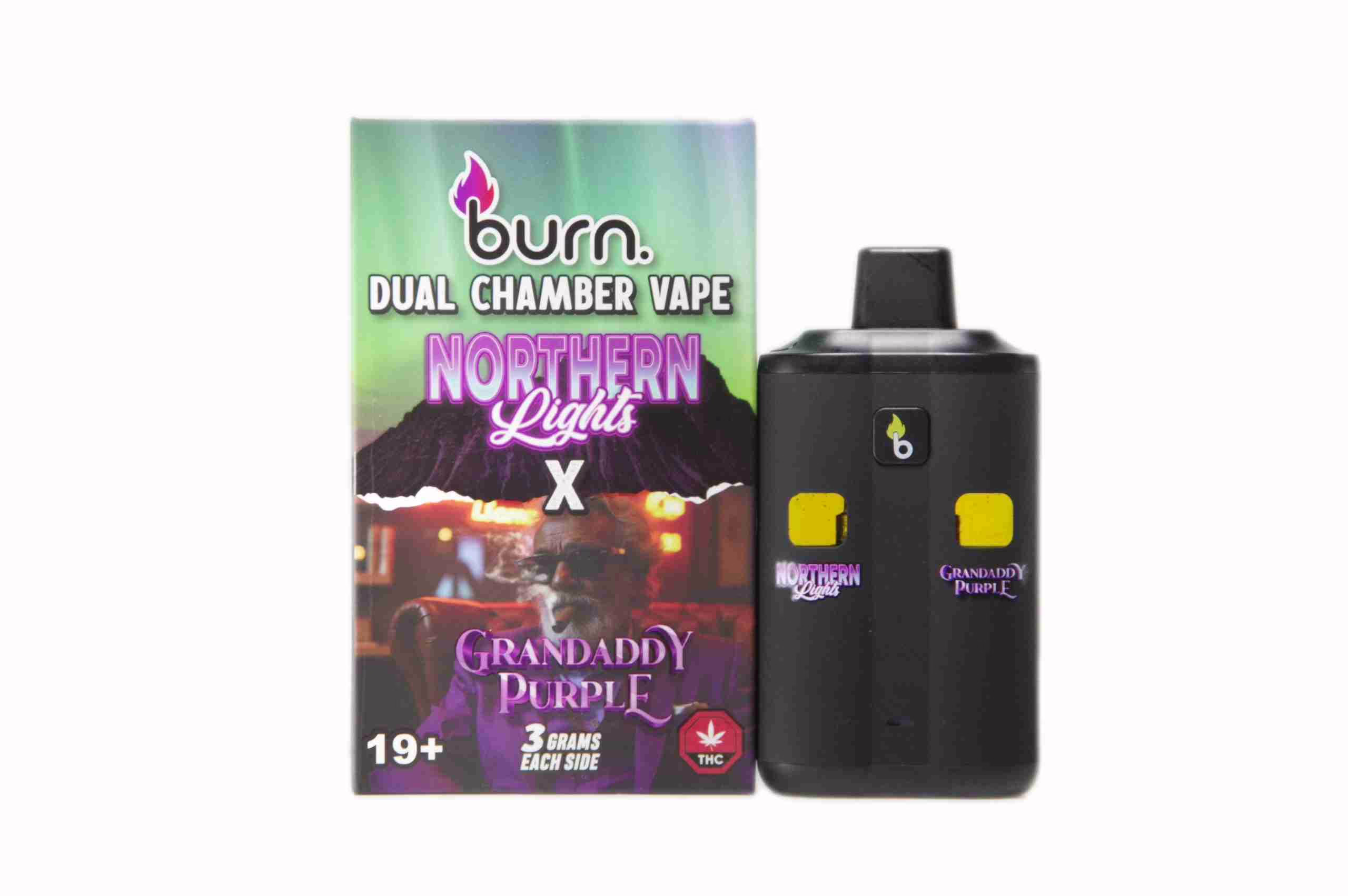 Burn Dual Chamber Pen 6g - Northern Lights (I) + Grandaddy Purple (I)