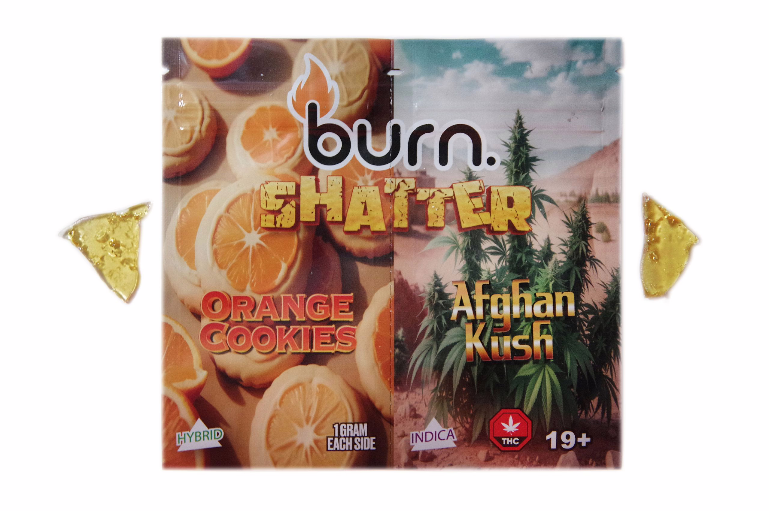 Burn Shatter 2 Grams - Orange Cookies + Afghan Kush