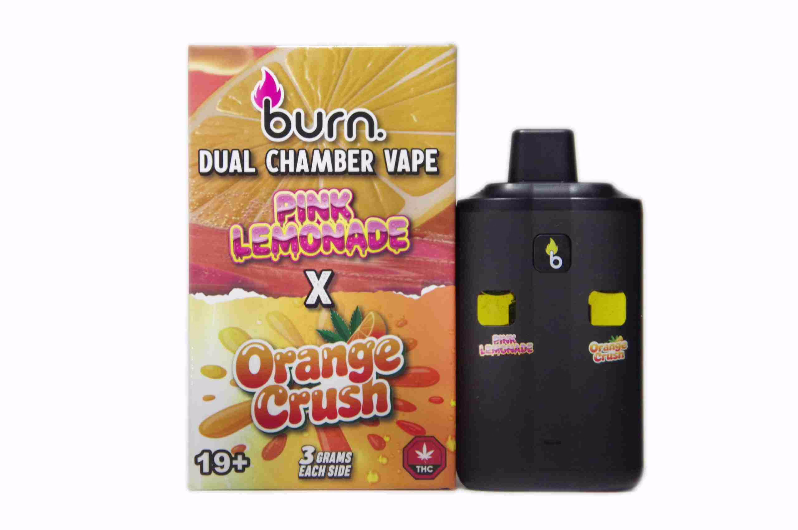 Burn Dual Chamber Pen 6g - Pink Lemonade (H) + Orange Crush (H)