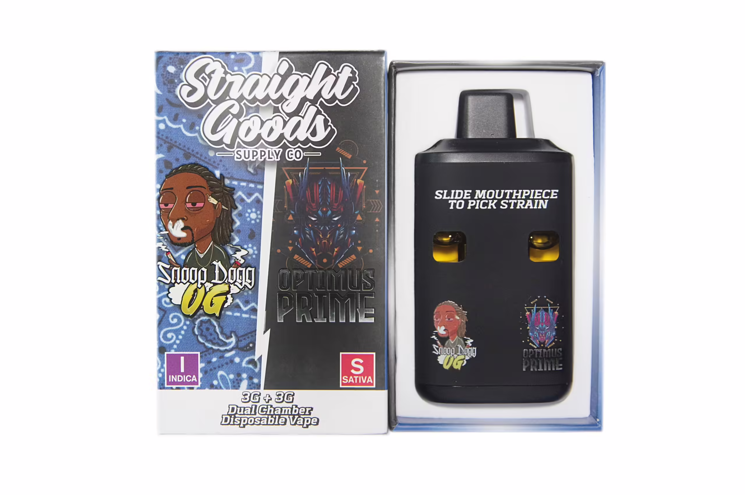 Straight Goods Dual Chamber Pen (6g) - Snoop Dogg OG + Optimus Prime