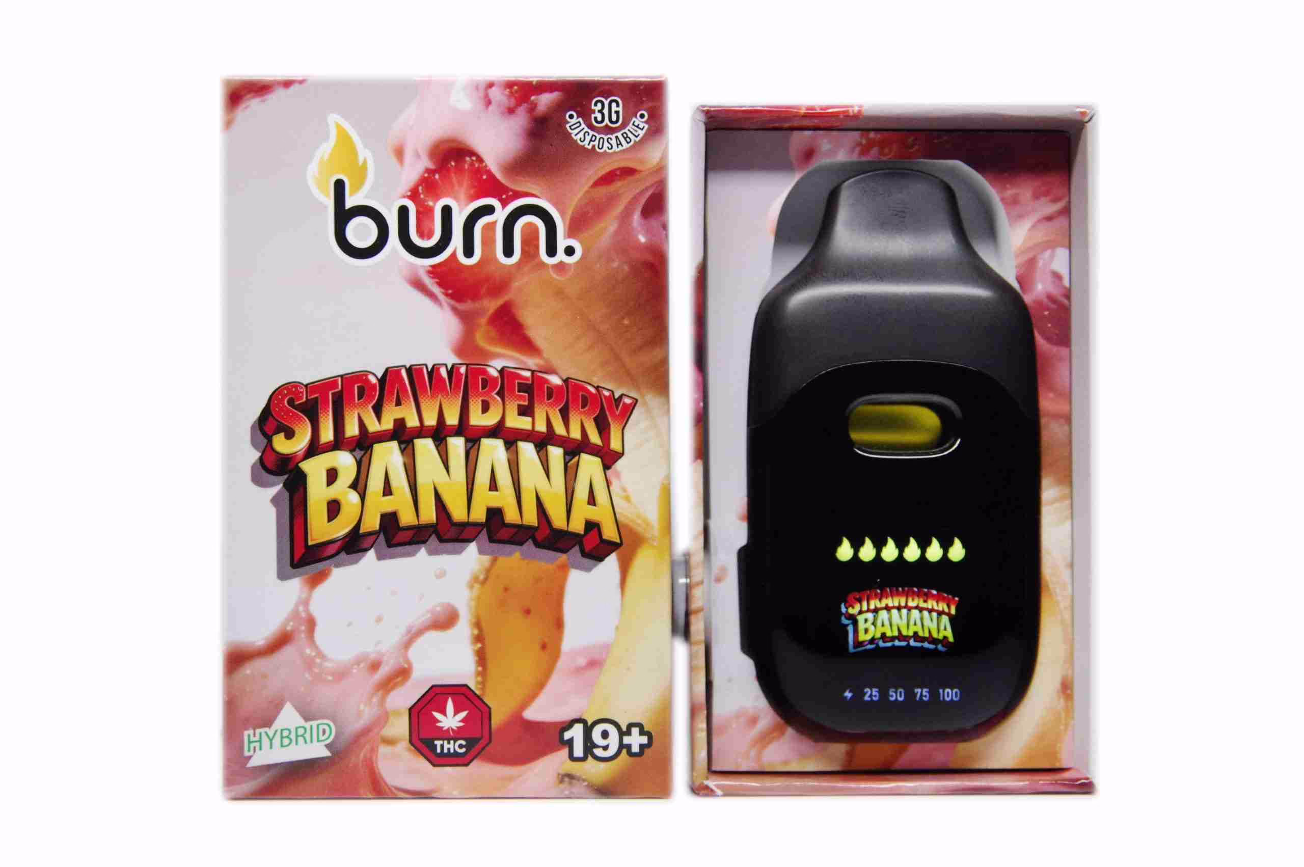 Burn Disposable Pen 3g - Strawberry Banana