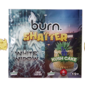 Burn Shatter 2 Grams - White Widow + LA Kush Cake