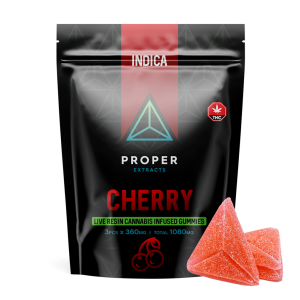 Proper Extracts Live Resin Gummies - Cherry 1080mg