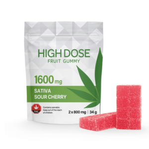 High Dose β Extreme Strength Cherry Fruit Gummy 1600mg (Sativa)