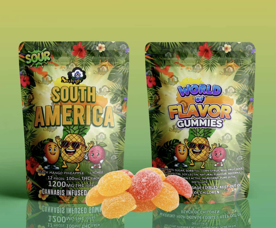 Sky High Edibles - World of Flavor South America Gummies 1200mg