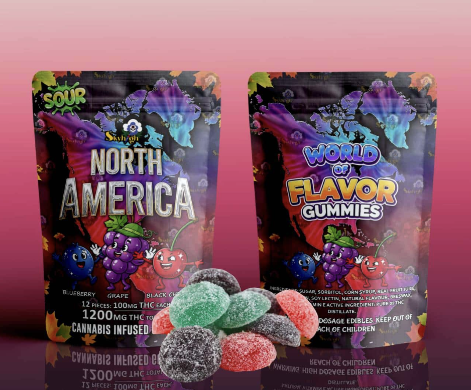 Sky High Edibles - World of Flavor North America Gummies 1200mg