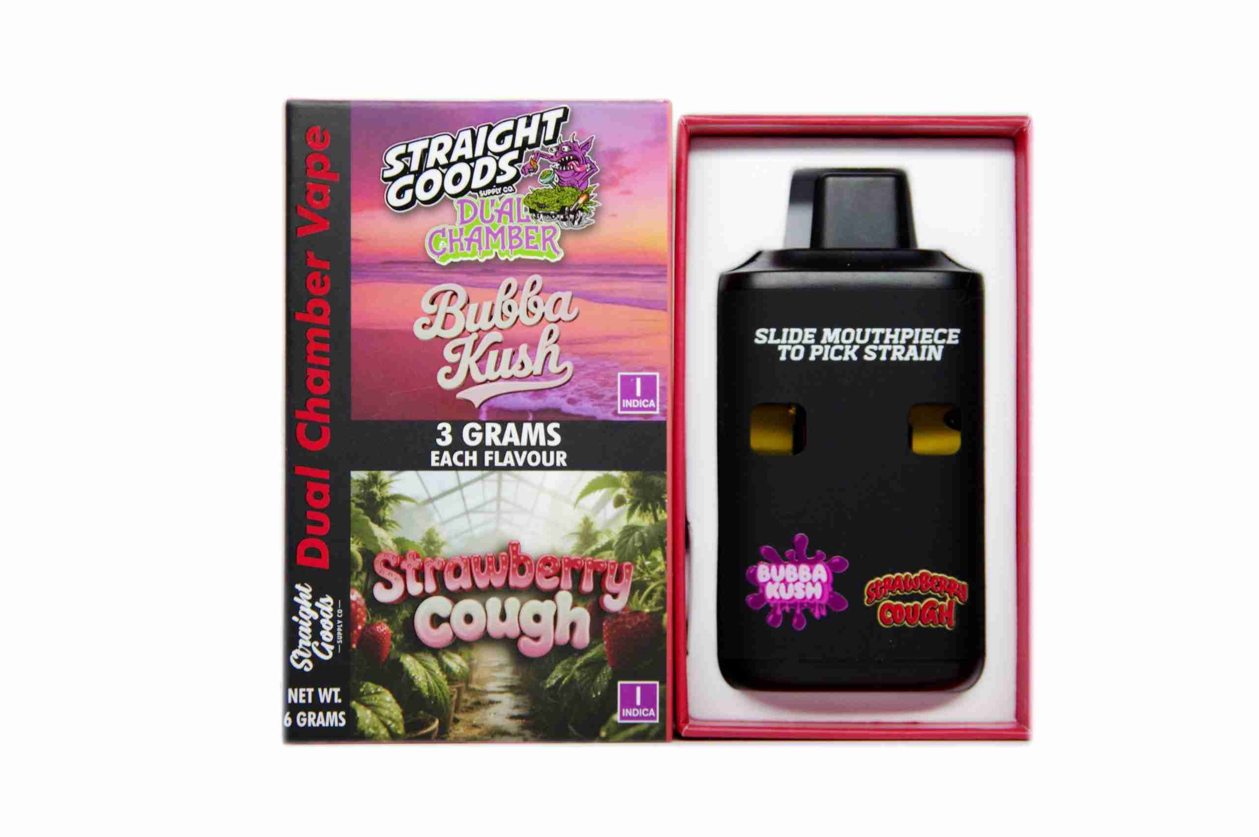 Straight Goods Dual Chamber Pen (6g) - Bubba Kush + Strawberry Cough