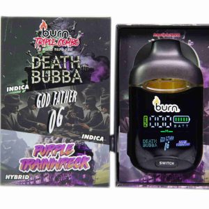 Burn Triple Combo (3 x 1 Gram) - Death Bubba + Godfather OG + Purple Trainwreck