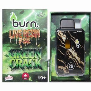 Burn Live Resin FSE Disposable Pen 2g - Green Crack