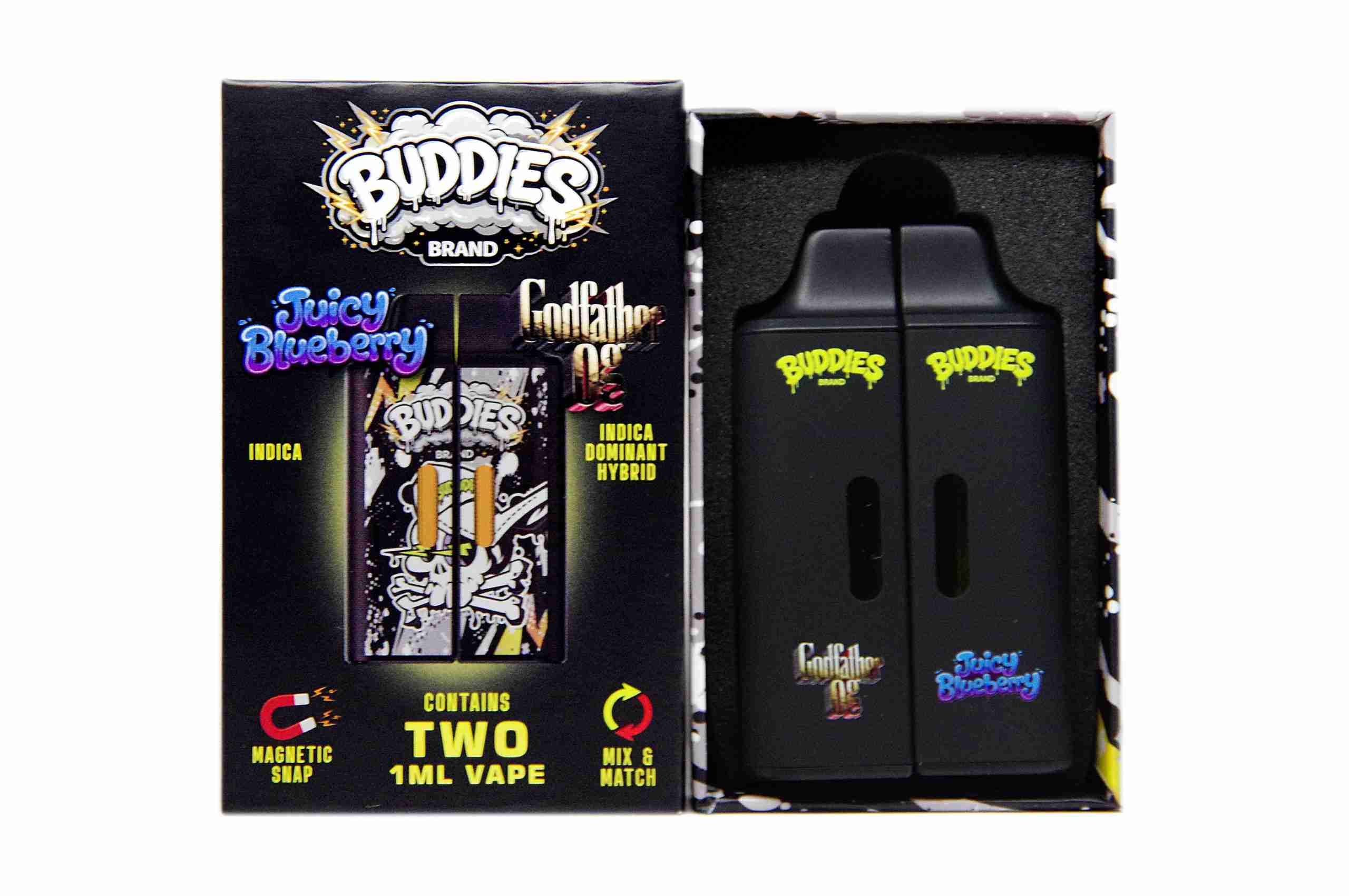 Buddies Brand (2 x 1 Gram) - Juicy Blueberry + Godfather OG