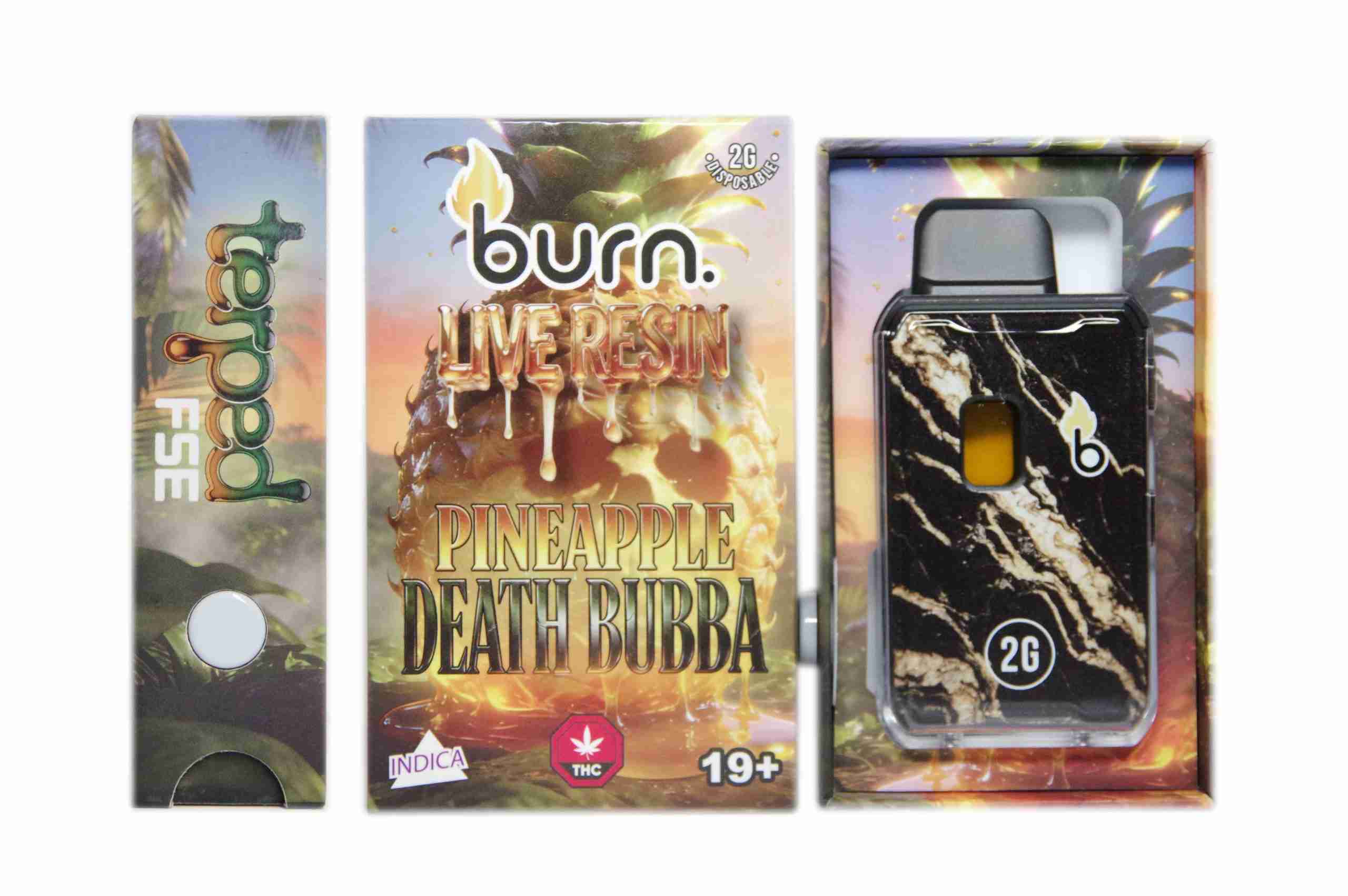 Burn Terped FSE Live Resin Disposable Pen 2g - Pineapple Death Bubba
