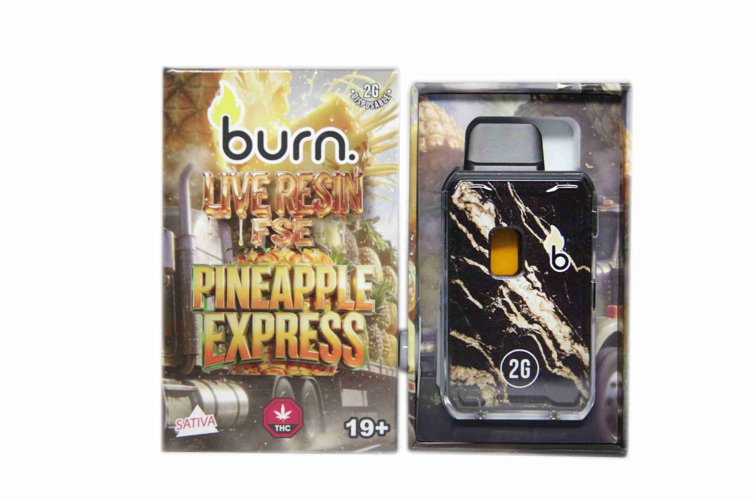 Burn Live Resin FSE Disposable Pen 2g - Pineapple Express