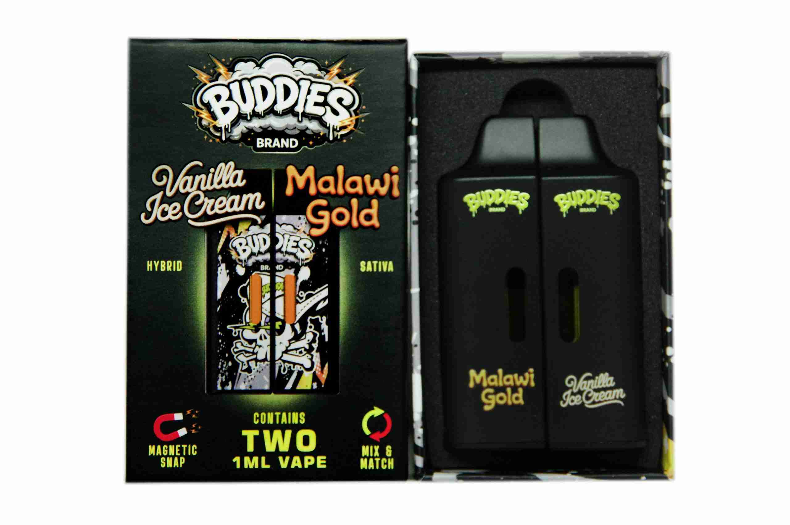 Buddies Brand (2 x 1 Gram) - Vanilla Ice Cream + Malawi Gold