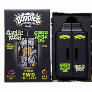 Buddies Brand (2 x 1 Gram) - Garlic Kush + Green Apple OG