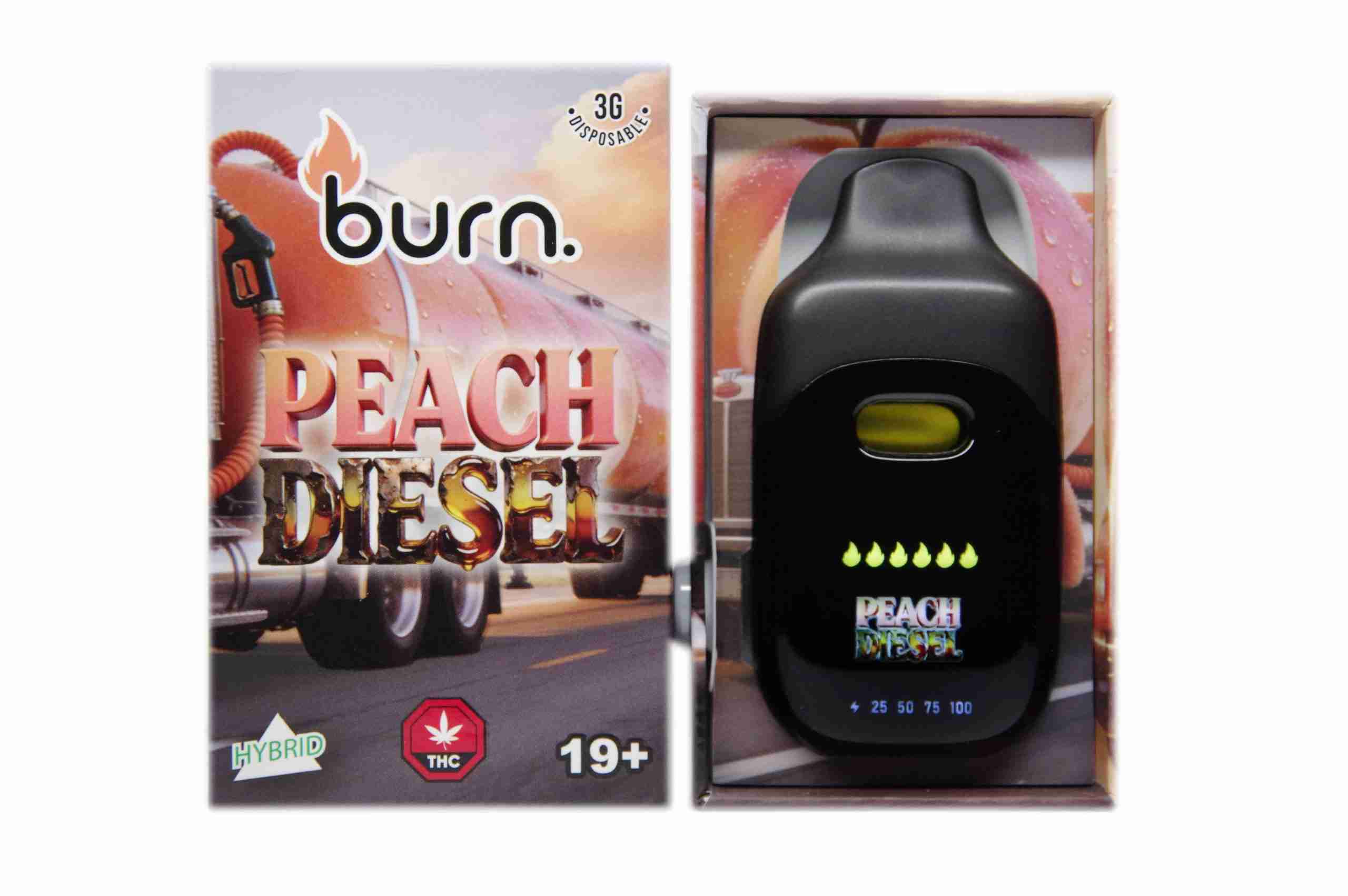Burn Disposable Pen 3g - Peach Diesel
