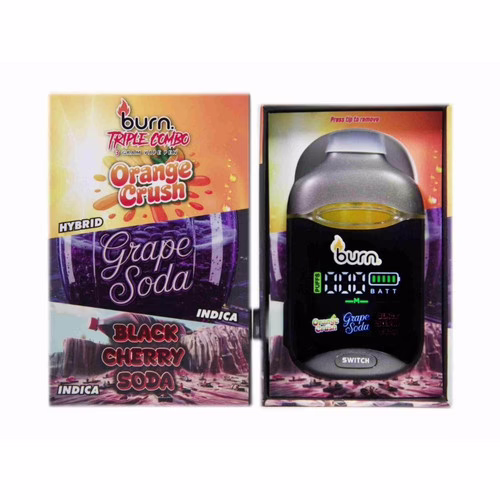 Burn Triple Combo (3 x 1 Gram) - Orange Crush + Grape Soda + Black Cherry Soda