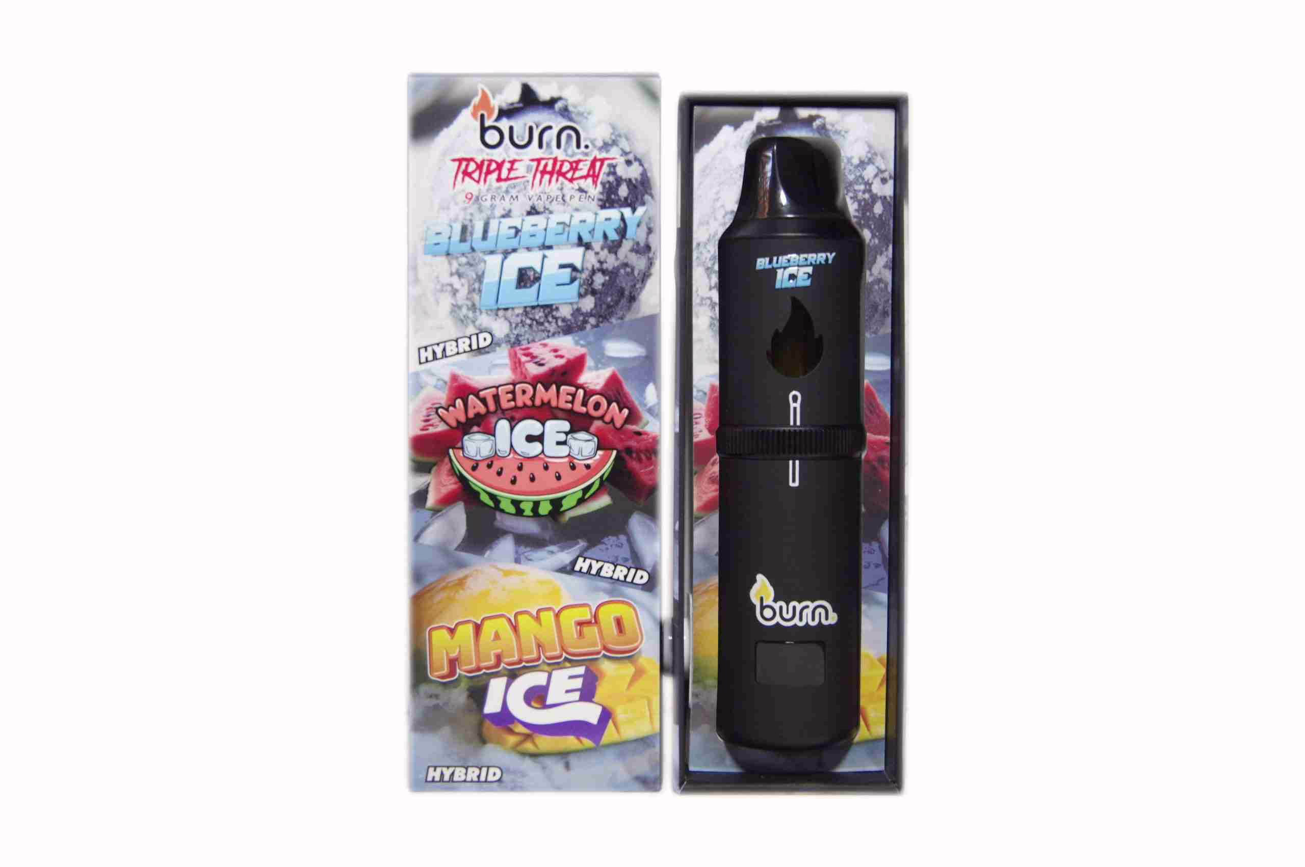 Burn Triple Threat Pen (9g) - Blueberry Ice + Watermelon Ice + Mango Ice