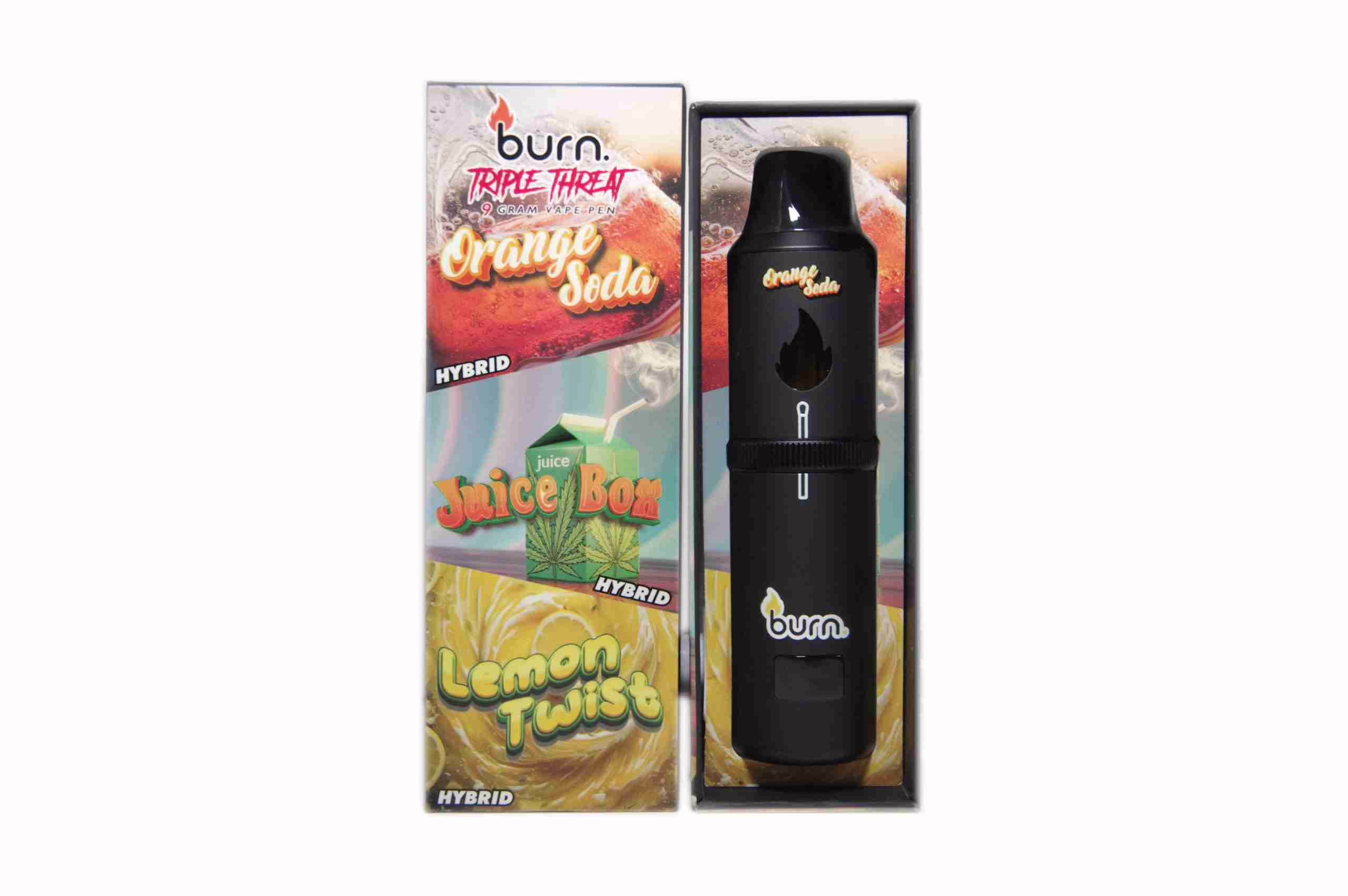 Burn Triple Threat Pen (9g) - Orange Soda + Juice Box + Lemon Twist