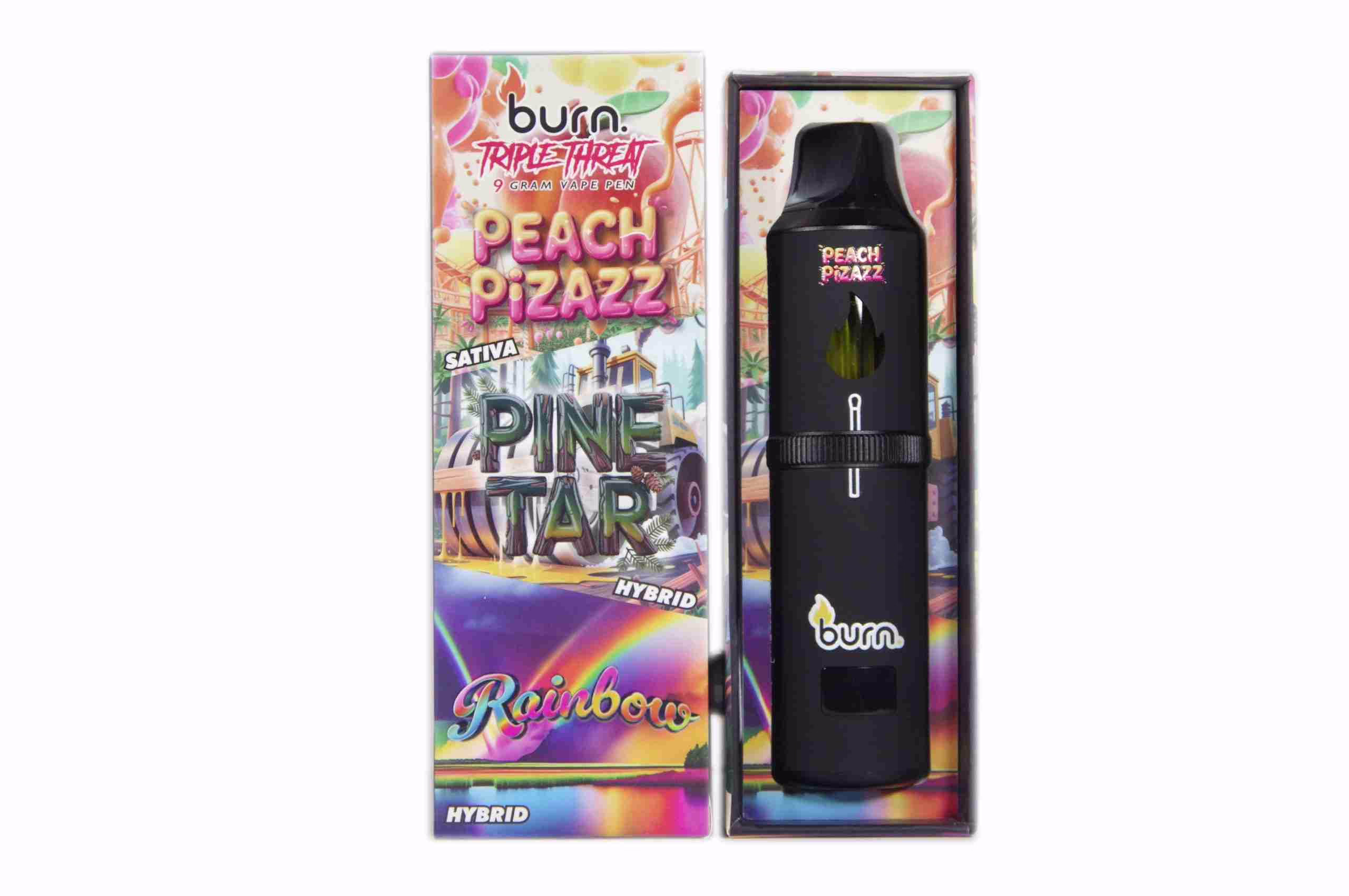 Burn Triple Threat Pen (9g) - Peach Pizazz + Pine Tar + Rainbow