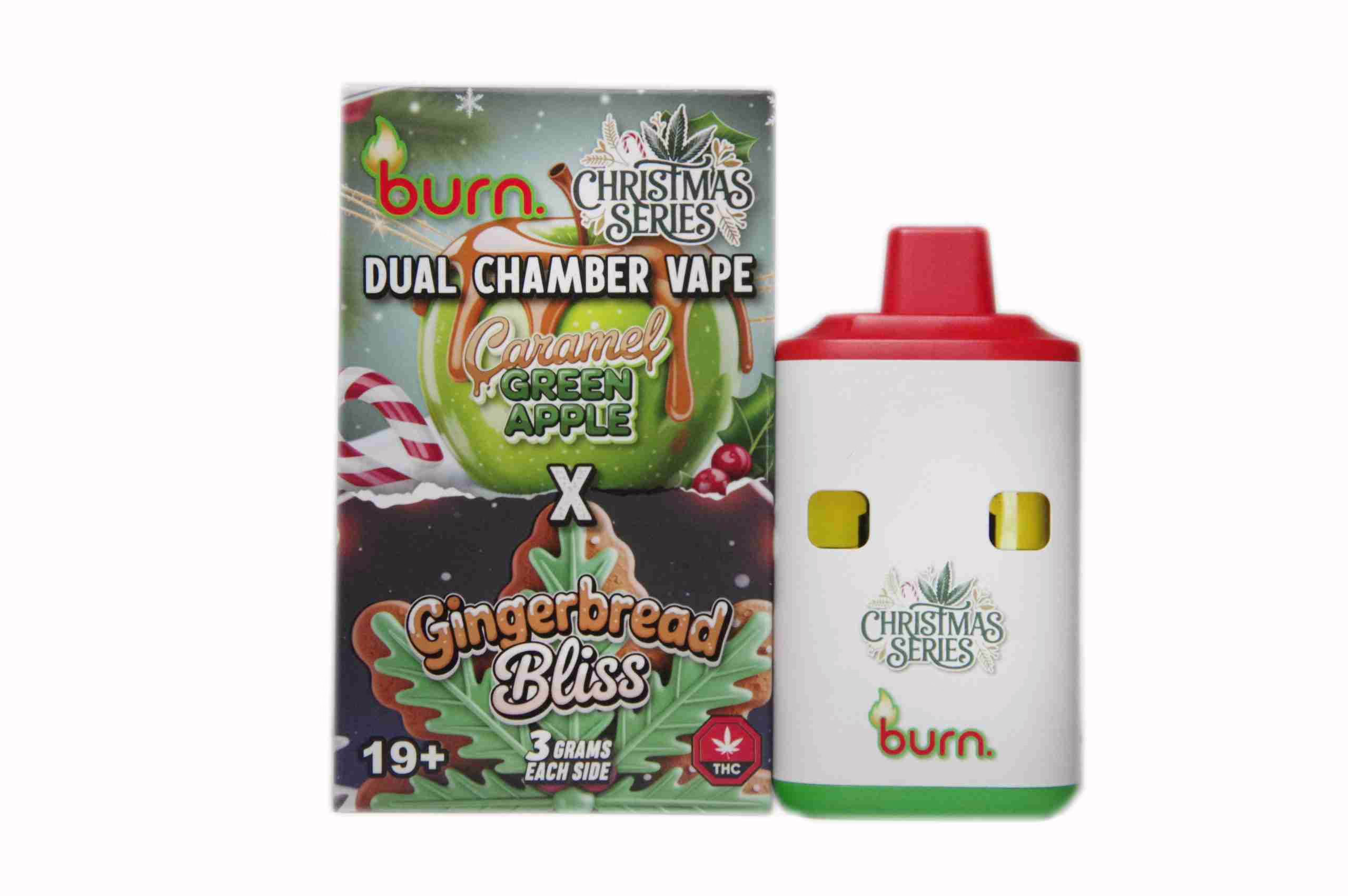 *Christmas Series* Burn Dual Chamber Pen 6g - Caramel Green Apple (H) + Gingerbread Bliss (H)