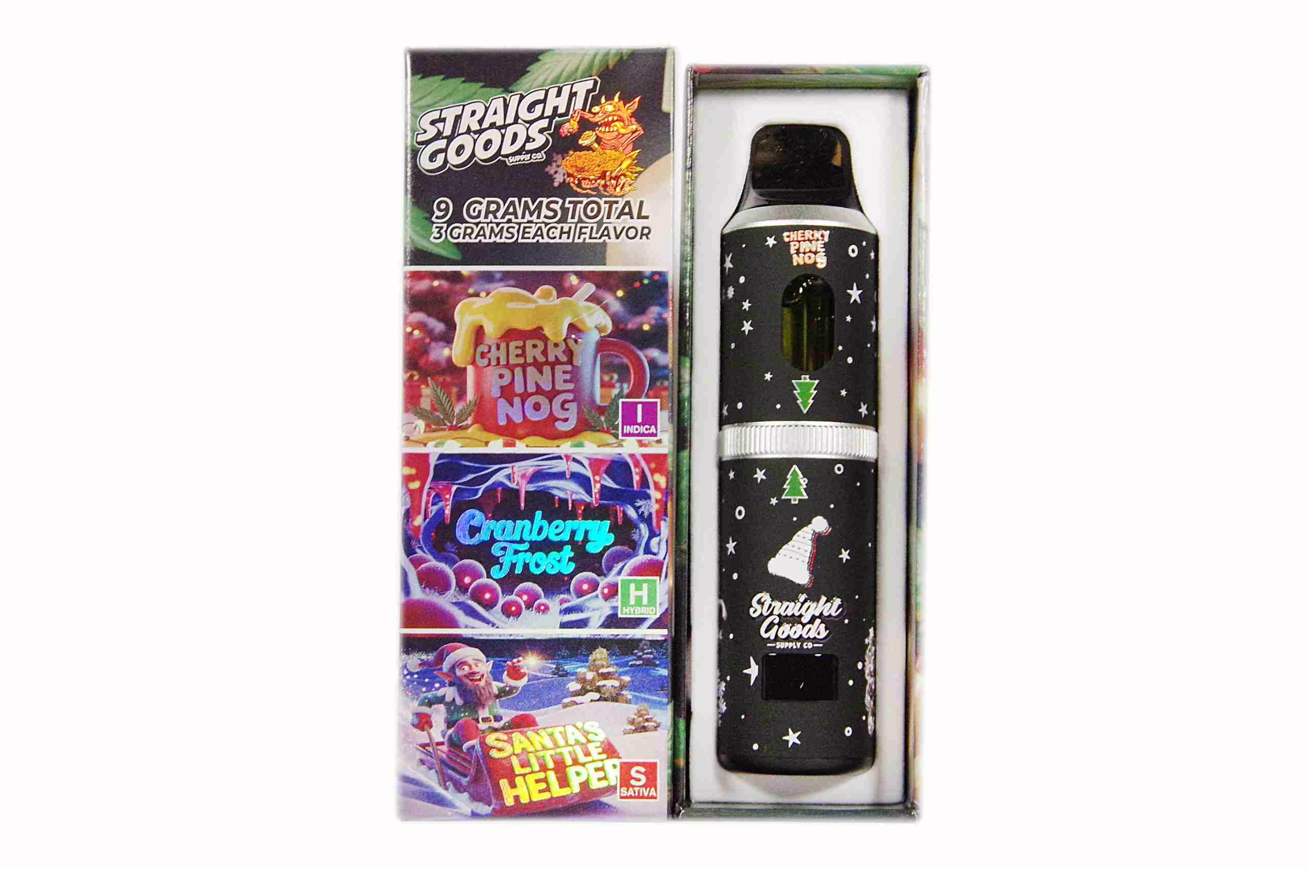 *Christmas Series* Straight Goods Triple Chamber Pen (9g) - Cherry Pine Nog + Cranberry Frost + Santa's Little Helper