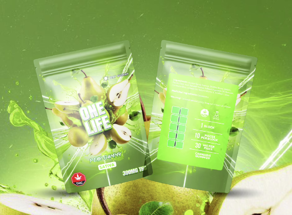 One Life - Pear Gummy 300mg (Sativa)