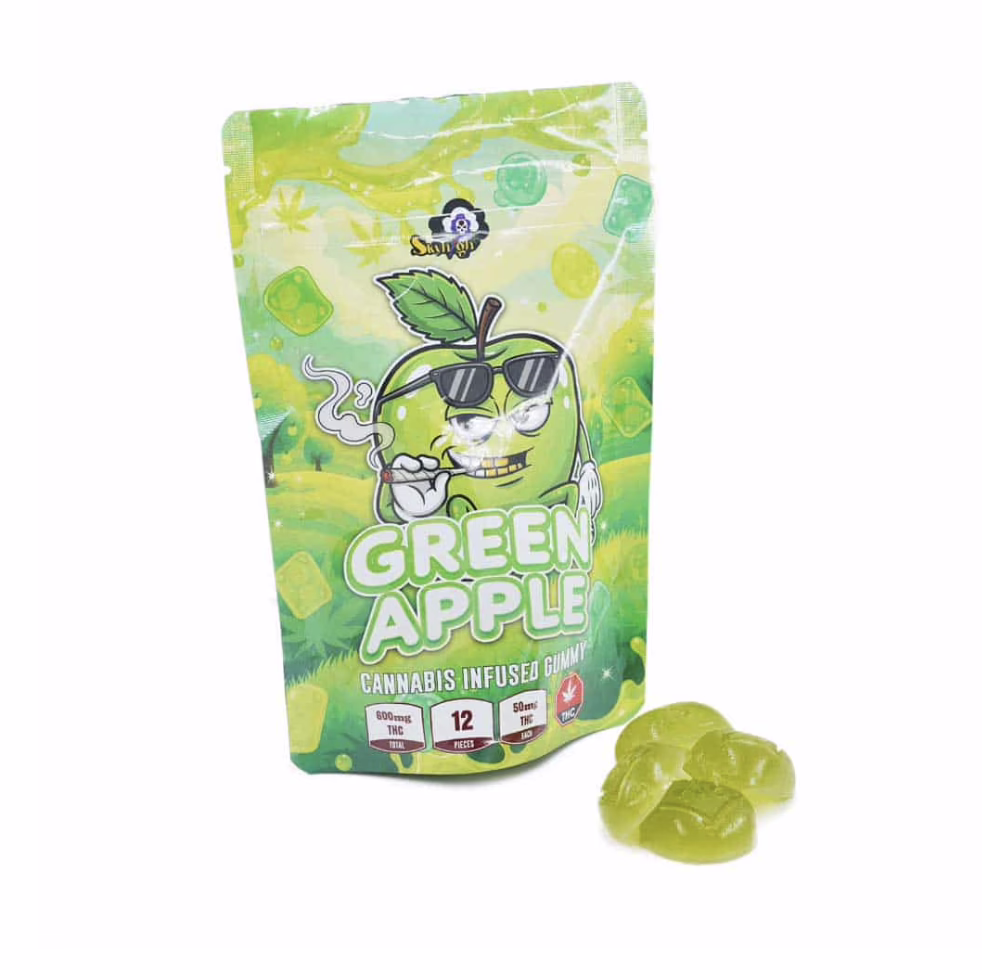 Sky High Edibles – Green Apple Gummy 600mg