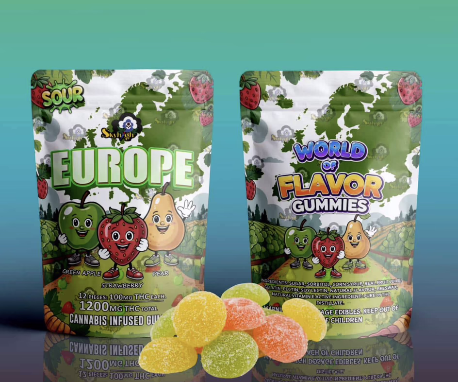 Sky High Edibles - World of Flavor Europe Gummies 1200mg