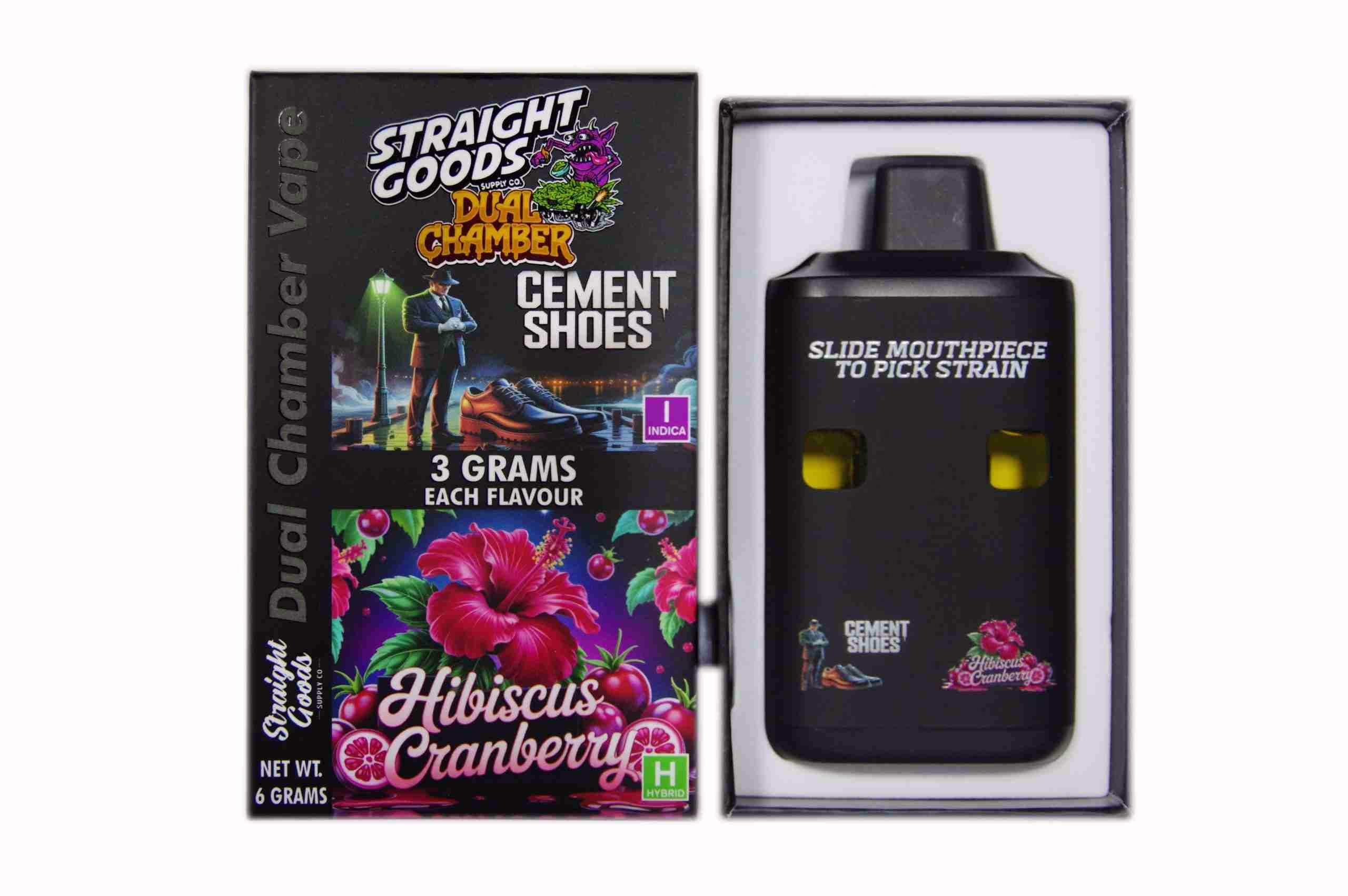 Straight Goods Dual Chamber Pen (6g) - Cement Shoes + Hibiscus Cranberry