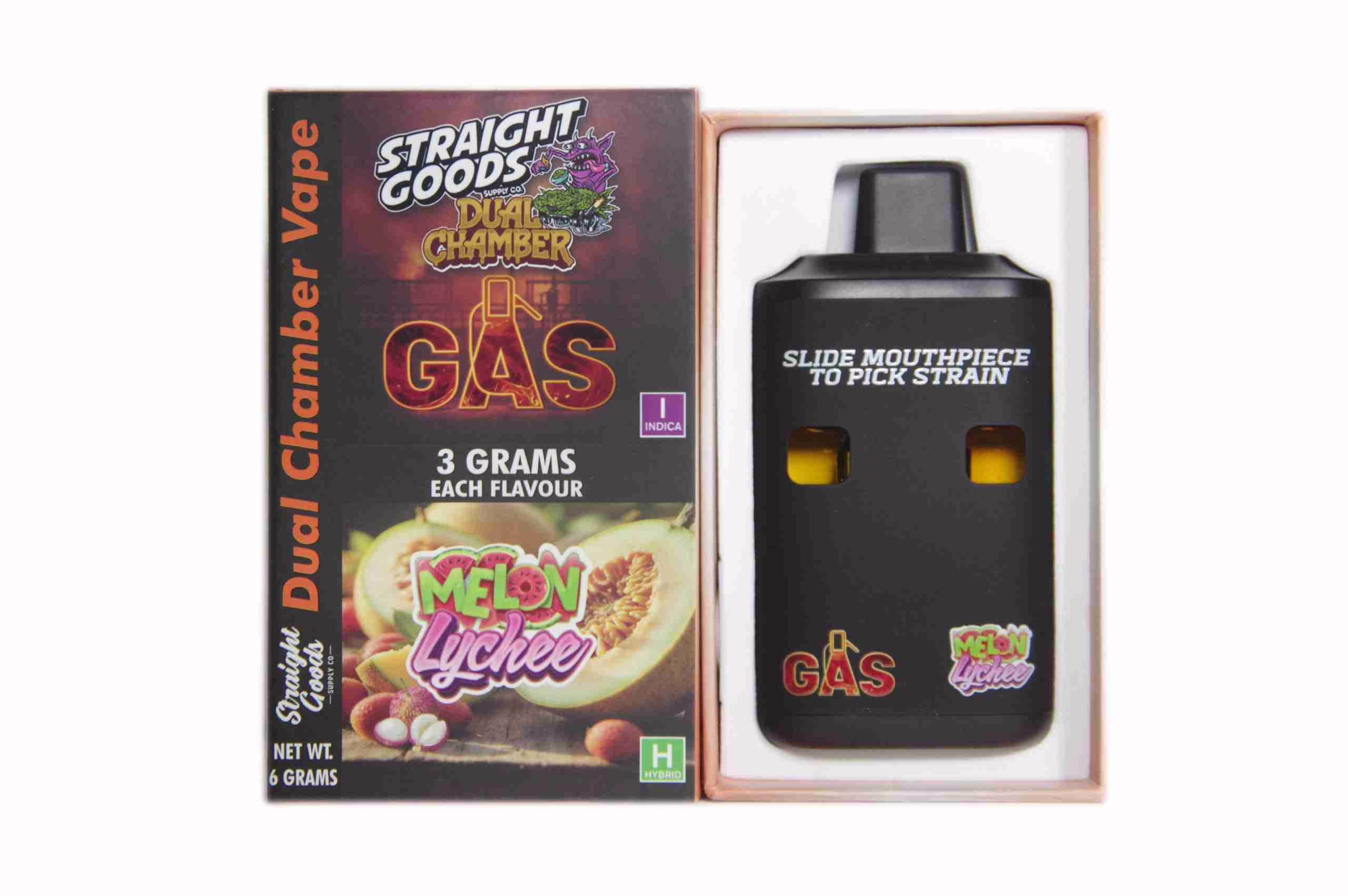 Straight Goods Dual Chamber Pen (6g) - Gas + Melon Lychee
