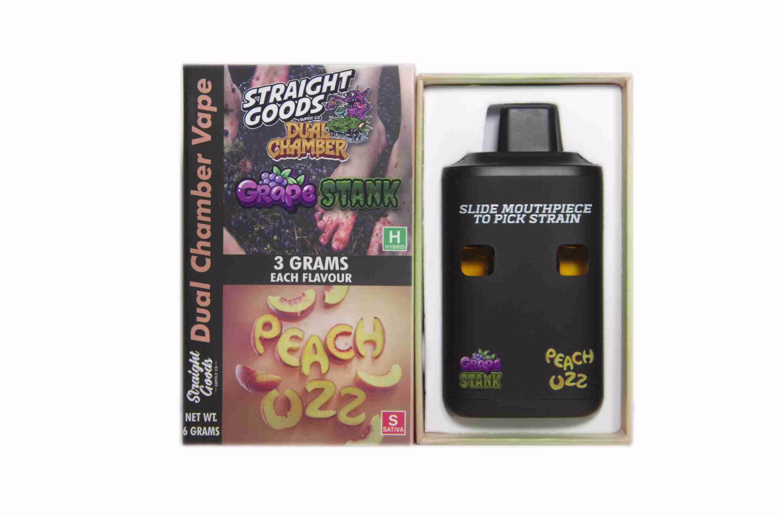 Straight Goods Dual Chamber Pen (6g) - Grape Stank + Peach Ozz