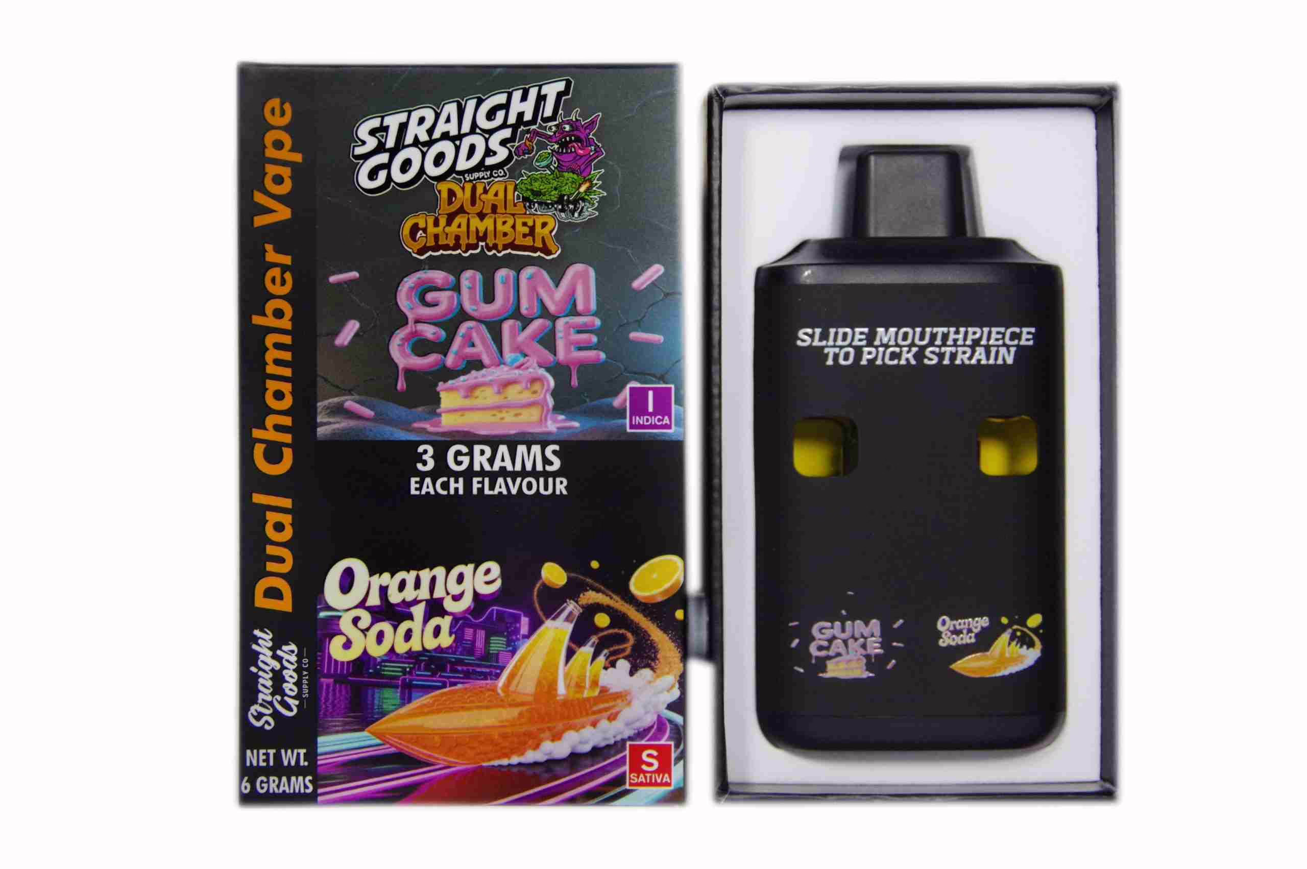 Straight Goods Dual Chamber Pen (6g) - Gum Cake + Orange Soda