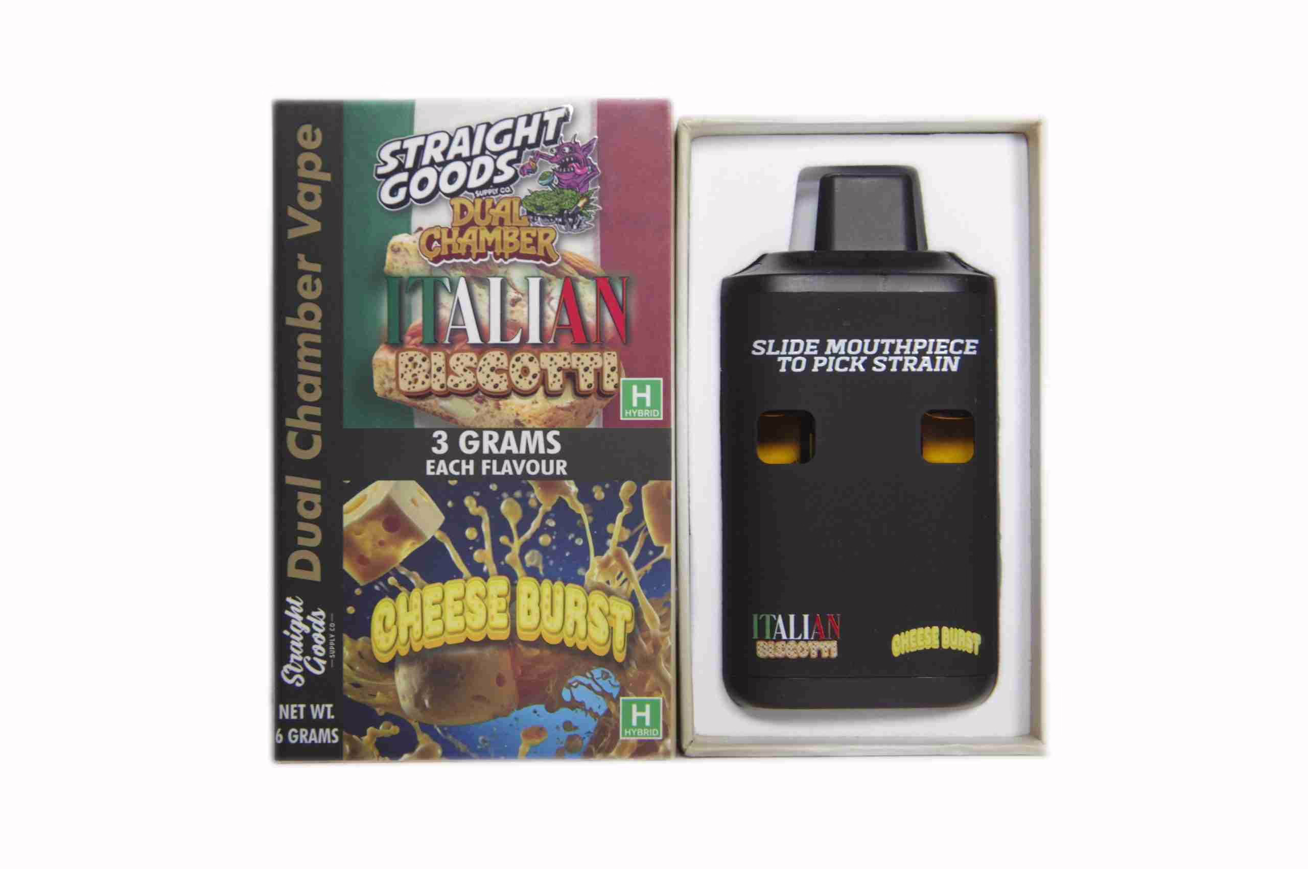 Straight Goods Dual Chamber Pen (6g) - Italian Biscotti + Cheese Burst