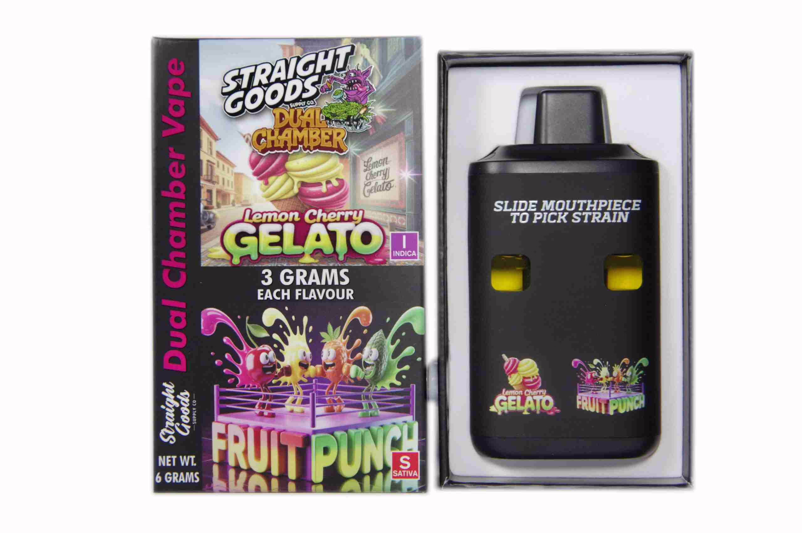Straight Goods Dual Chamber Pen (6g) - Lemon Cherry Gelato + Fruit Punch